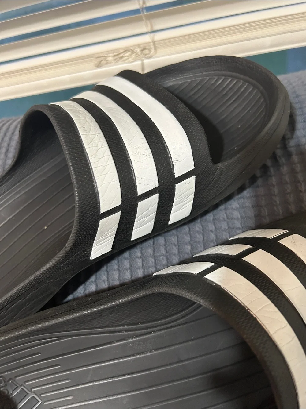 Men’s Black Adidas Slides